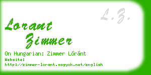 lorant zimmer business card